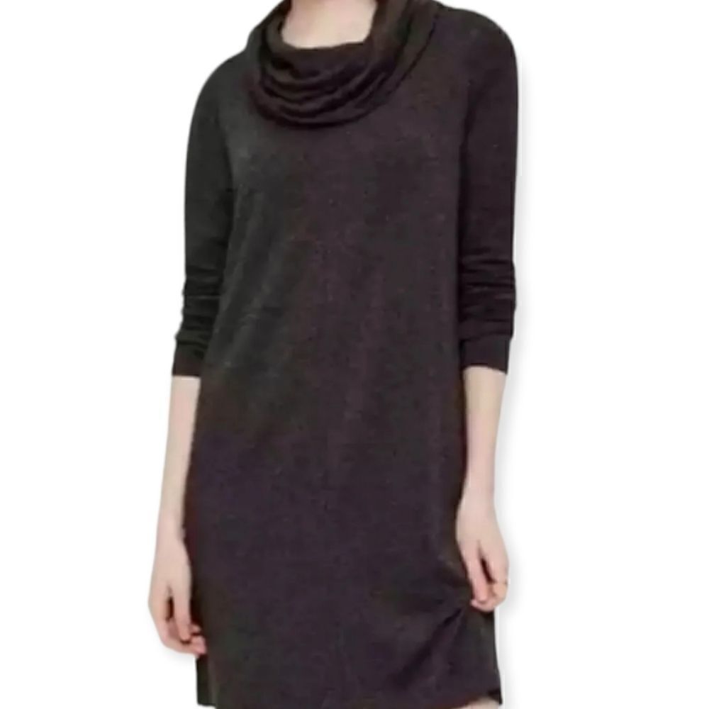 Lou & Grey Cozy Knit Shift Dress S Lounge Relaxed Minimalist Quiet Luxury Gray - Picture 13 of 16